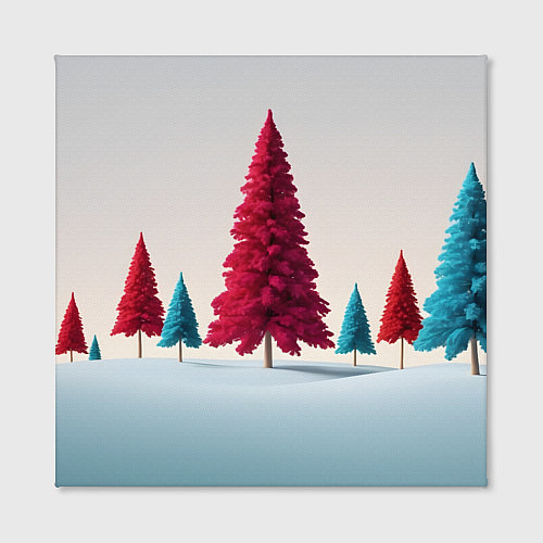 Картина квадратная Новогодний минимализм / 3D-принт – фото 2