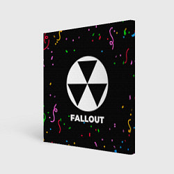 Холст квадратный Fallout конфети, цвет: 3D-принт