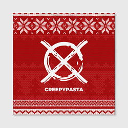 Холст квадратный Новогодний CreepyPasta, цвет: 3D-принт — фото 2