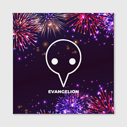 Холст квадратный Праздничный Evangelion, цвет: 3D-принт — фото 2
