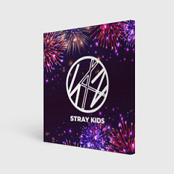 Холст квадратный Праздничный Stray Kids, цвет: 3D-принт