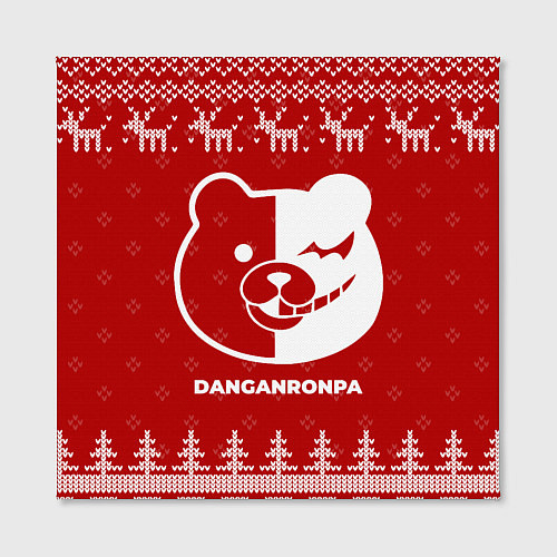 Картина квадратная Новогодний Danganronpa с оленями / 3D-принт – фото 2