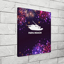 Холст квадратный Праздничный Papa Roach, цвет: 3D-принт — фото 2