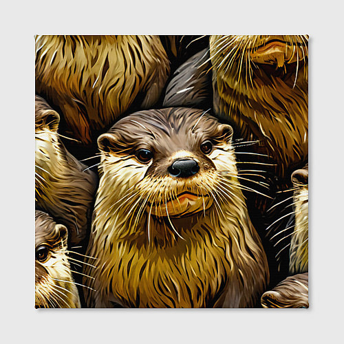 Картина квадратная Выдры / 3D-принт – фото 2