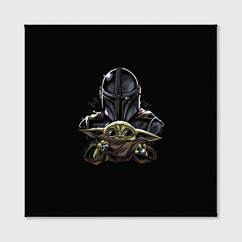 Картина квадратная Мандолорец - Грогу / 3D-принт – фото 2