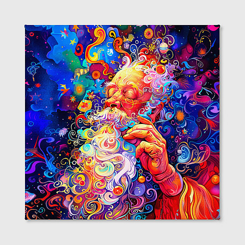 Картина квадратная Santa Claus: pop-art modern pointillism / 3D-принт – фото 2