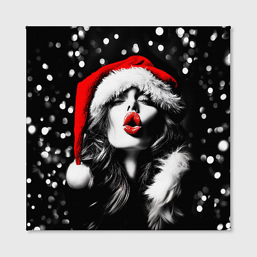 Картина квадратная Снегурочка - воздушный поцелуй / 3D-принт – фото 2