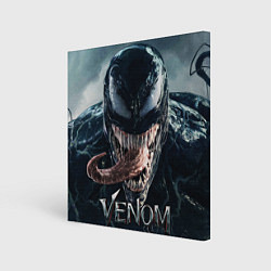 Холст квадратный Venom head with tongue, цвет: 3D-принт