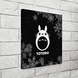 Холст квадратный Снежный Totoro, цвет: 3D-принт — фото 2