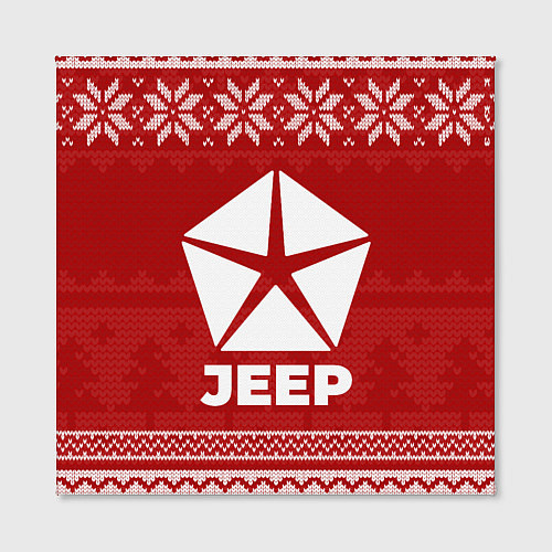 Картина квадратная Новогодний Jeep / 3D-принт – фото 2