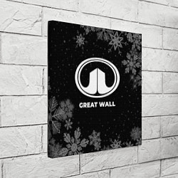Холст квадратный Снежный Great Wall, цвет: 3D-принт — фото 2