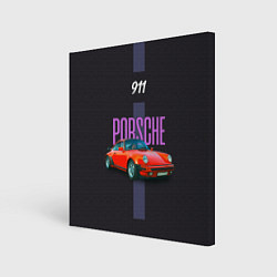 Картина квадратная Porsche 911 cпортивный немецкий автомобиль