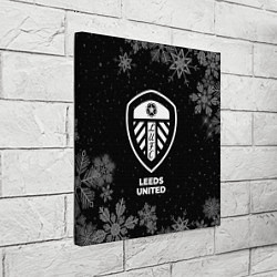 Холст квадратный Снежный Leeds United, цвет: 3D-принт — фото 2