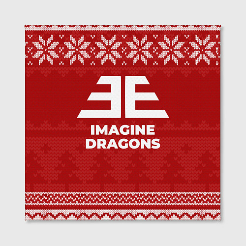 Картина квадратная Новогодний Imagine Dragons / 3D-принт – фото 2