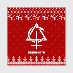 Холст квадратный Новогодний Behemoth с оленями, цвет: 3D-принт — фото 2