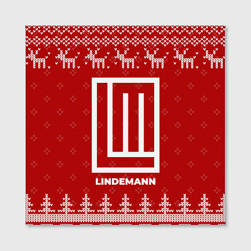 Картина квадратная Новогодний Lindemann с оленями / 3D-принт – фото 2