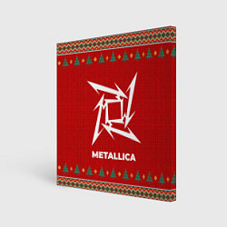 Холст квадратный Metallica new year, цвет: 3D-принт