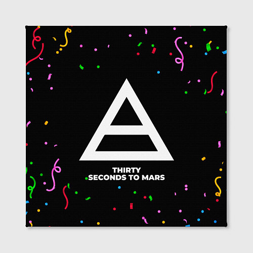 Картина квадратная Thirty Seconds to Mars конфети / 3D-принт – фото 2
