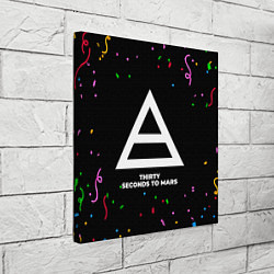 Холст квадратный Thirty Seconds to Mars конфети, цвет: 3D-принт — фото 2