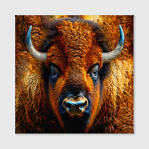 Картина квадратная Голова бизона / 3D-принт – фото 2