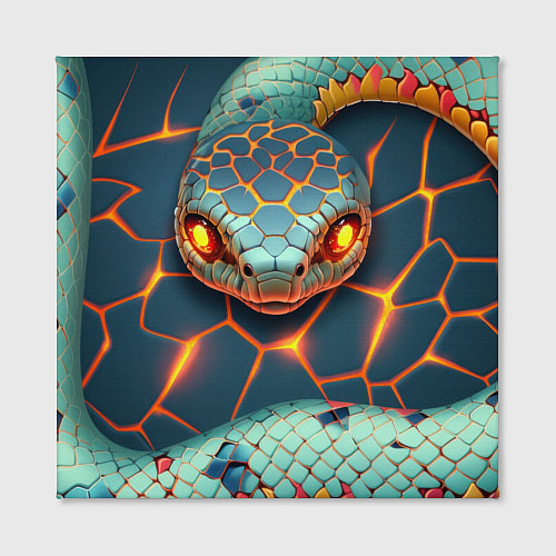 Картина квадратная Snake cyberpunk style / 3D-принт – фото 2