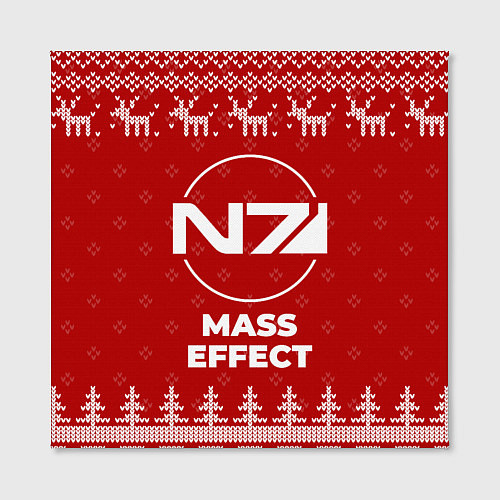 Картина квадратная Новогодний Mass Effect с оленями / 3D-принт – фото 2