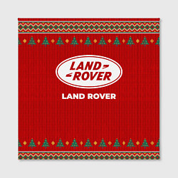 Холст квадратный Land Rover new year, цвет: 3D-принт — фото 2