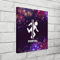 Холст квадратный Праздничный Portal, цвет: 3D-принт — фото 2