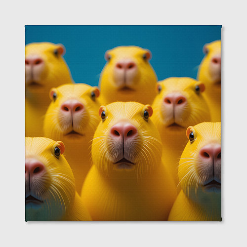 Картина квадратная Желтые капибары / 3D-принт – фото 2