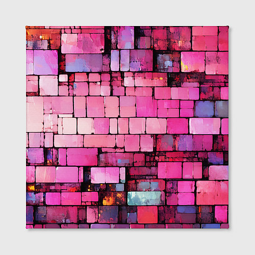Картина квадратная Pink bricks / 3D-принт – фото 2