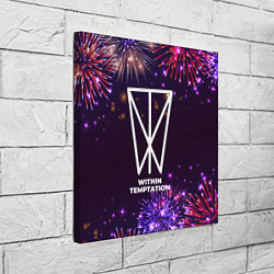 Холст квадратный Праздничный Within Temptation, цвет: 3D-принт — фото 2