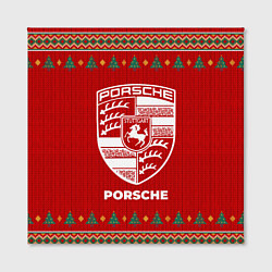 Холст квадратный Porsche new year, цвет: 3D-принт — фото 2