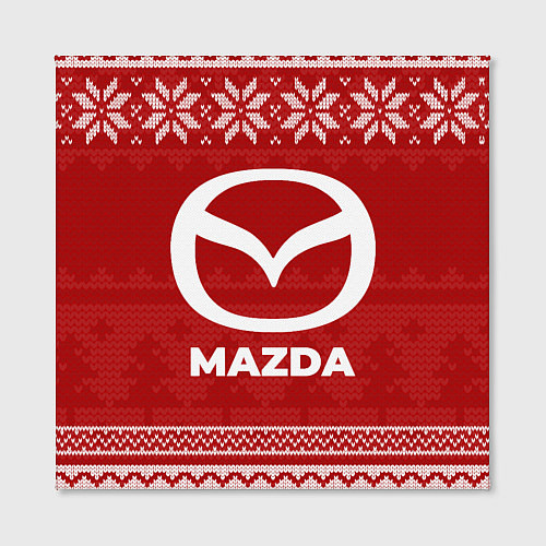 Картина квадратная Новогодний Mazda / 3D-принт – фото 2