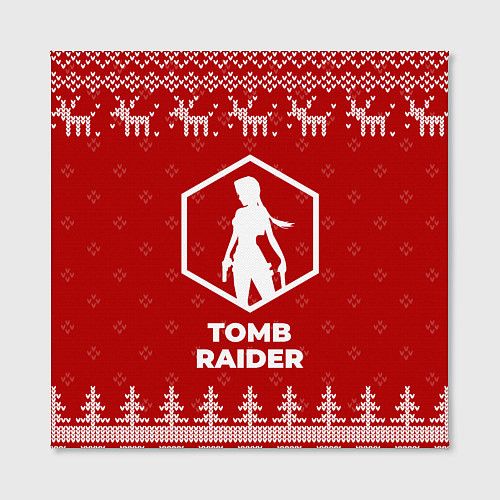 Картина квадратная Новогодний Tomb Raider с оленями / 3D-принт – фото 2