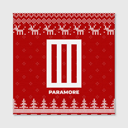 Холст квадратный Новогодний Paramore с оленями, цвет: 3D-принт — фото 2