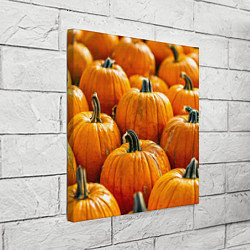 Холст квадратный Много тыкв, цвет: 3D-принт — фото 2