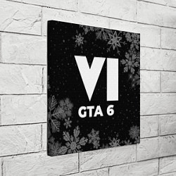 Холст квадратный Снежный GTA 6, цвет: 3D-принт — фото 2