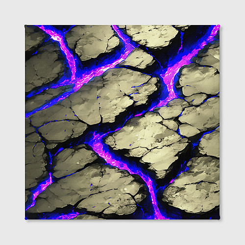 Картина квадратная Треснувший камень фиолетовый / 3D-принт – фото 2
