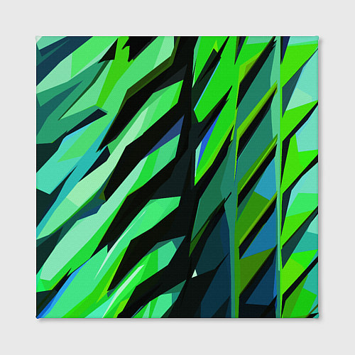 Картина квадратная Чёрно-зелёная абстракция / 3D-принт – фото 2