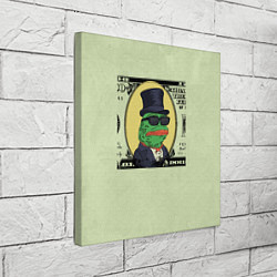 Холст квадратный Pepe is the main cryptocurrency, цвет: 3D-принт — фото 2