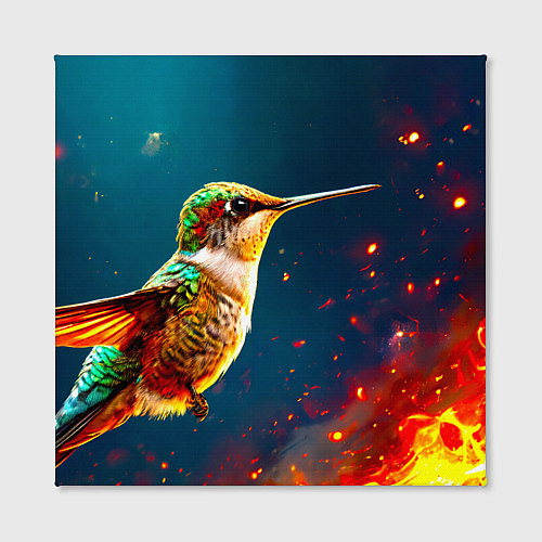 Картина квадратная Колибри в огне / 3D-принт – фото 2