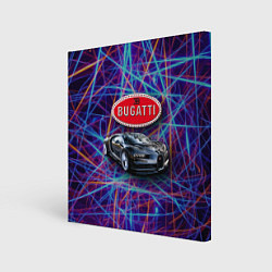 Картина квадратная Bugatti Italy - мечта автомобилиста
