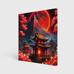 Картина квадратная Japan red nature