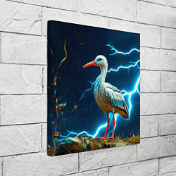 Холст квадратный Аист и гроза, цвет: 3D-принт — фото 2