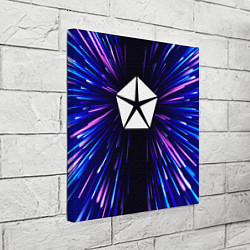 Холст квадратный Jeep neon energy, цвет: 3D-принт — фото 2