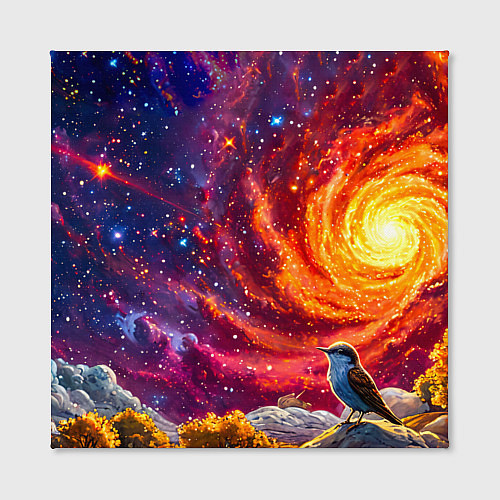 Картина квадратная Кукушка в космосе / 3D-принт – фото 2