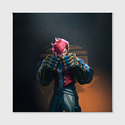 Холст квадратный Вай в силовых перчатках Аркейн, цвет: 3D-принт — фото 2