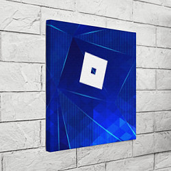 Холст квадратный Roblox blue poly, цвет: 3D-принт — фото 2