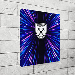 Холст квадратный West Ham neon energy, цвет: 3D-принт — фото 2