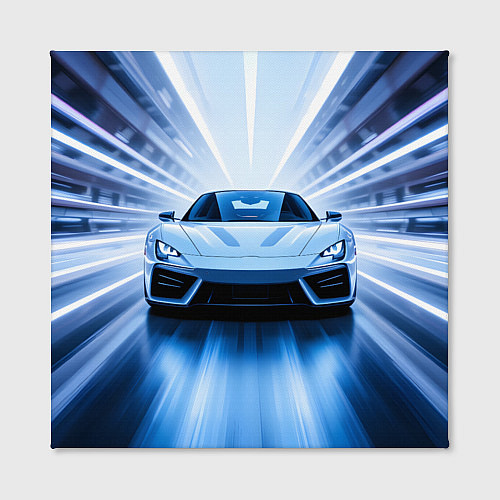 Картина квадратная Спорткар на скорости / 3D-принт – фото 2